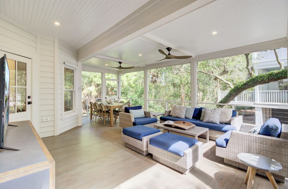 Serene screened in porch