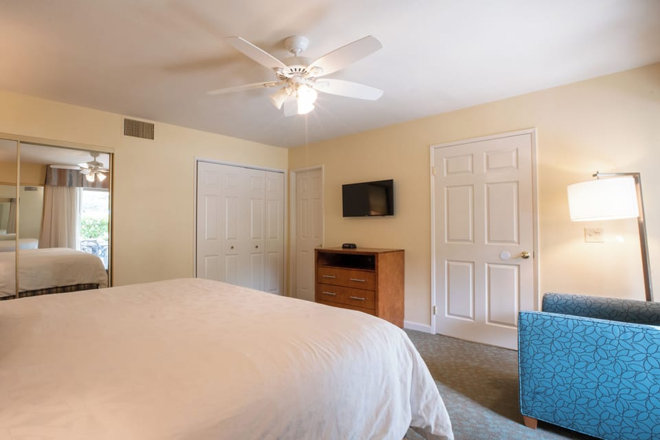 Unpack comfortably with roomy closets and a relaxing retreat.