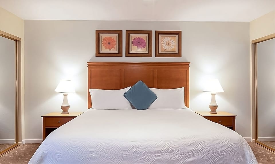 Settle into plush pillows and drift off in calm comfort.