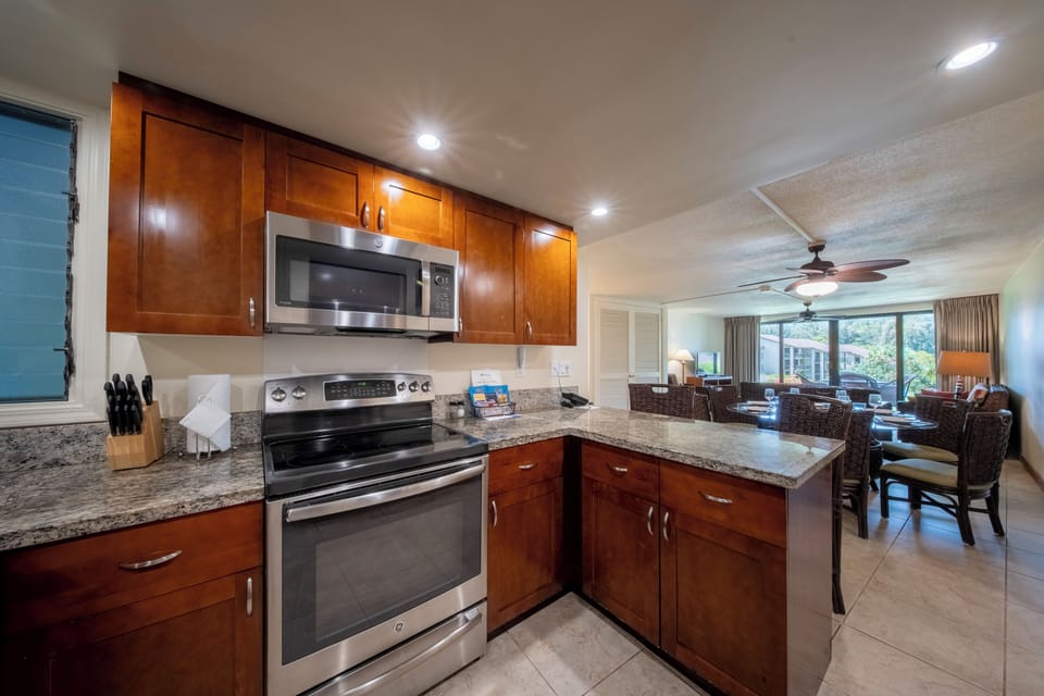Cook together in the full kitchen with generous counter space.