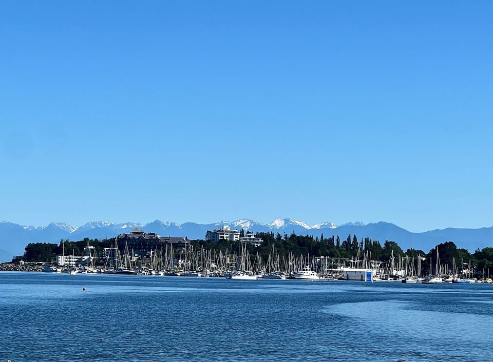 Oak Bay Marina to your right