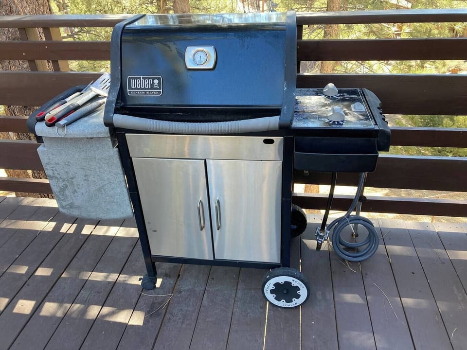 Expansive deck, gas BBQ, no propane needed.