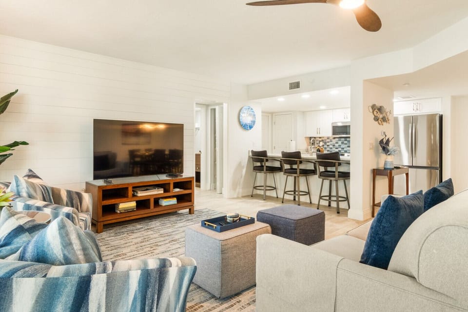 Open concept, ocean energy — the heart of your beach retreat.