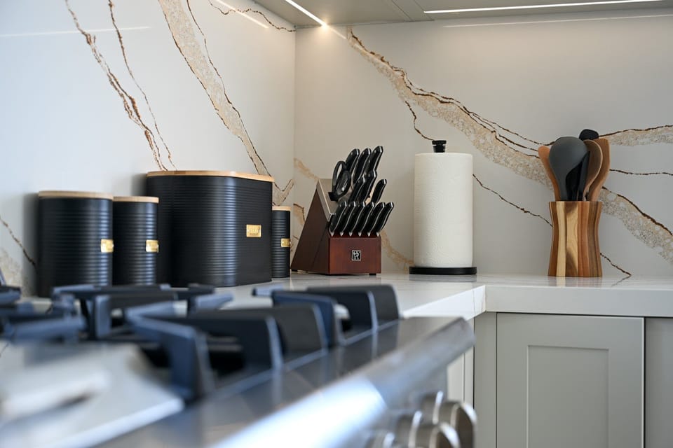 Sleek modern design kitchen with modern appliances