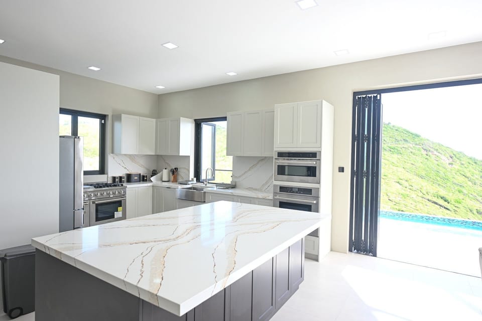 Sleek modern design kitchen with modern appliances