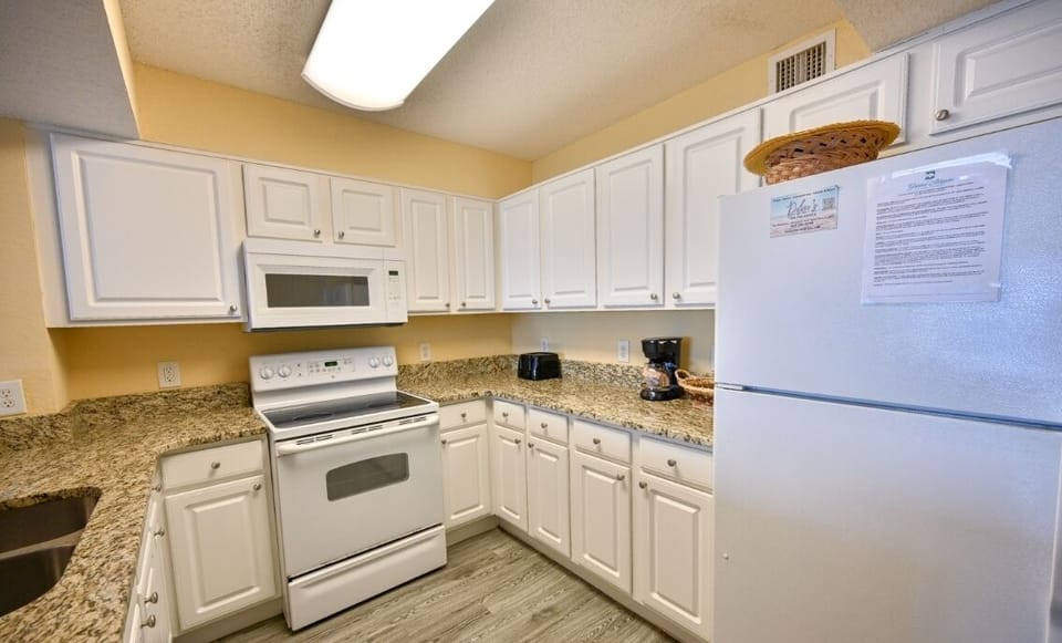 Bright, clean kitchen ready for home-cooked meals.