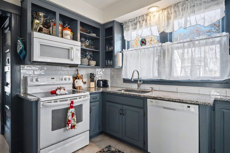 Kitchen with granite counters