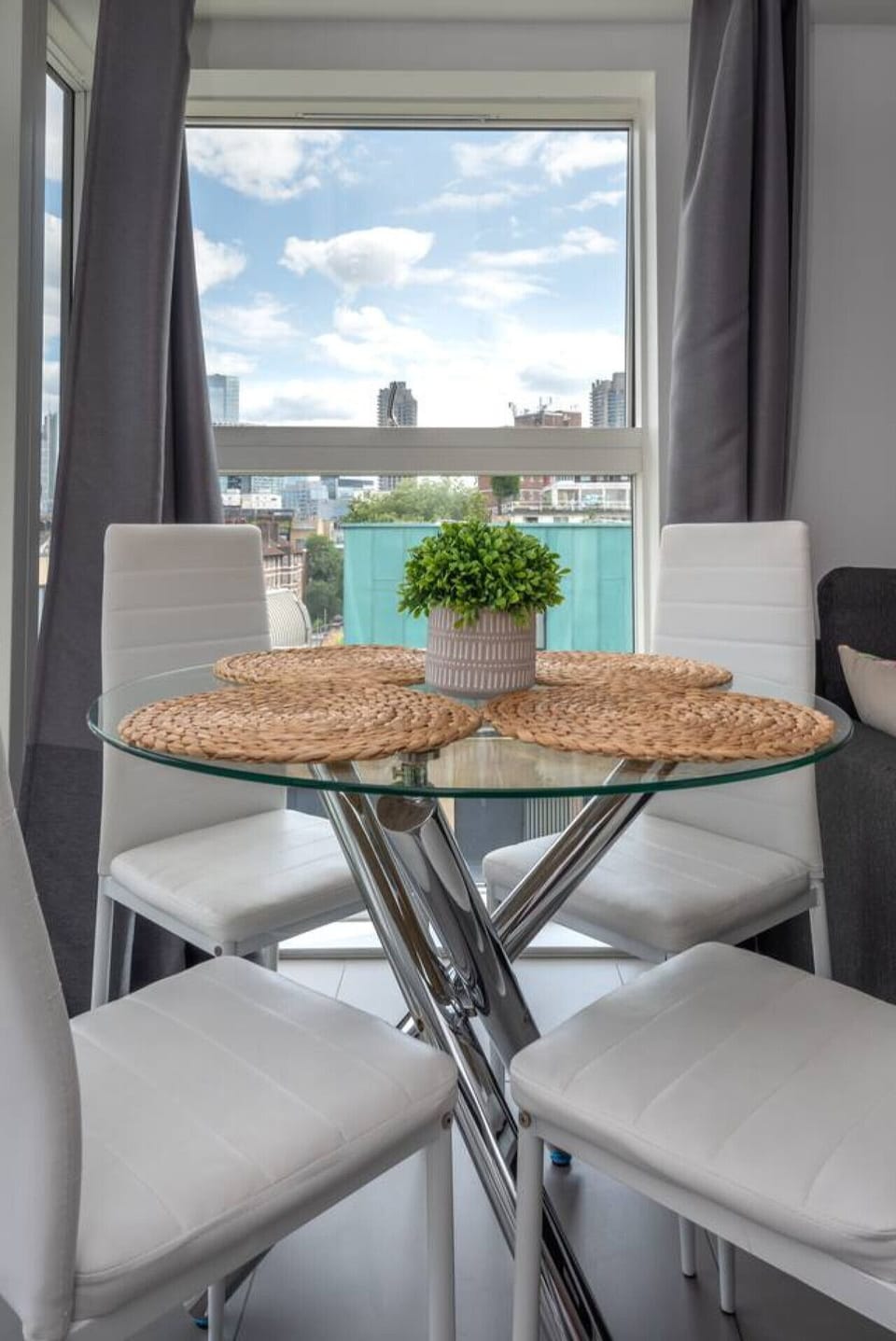 Dining table and a plant to keep you company