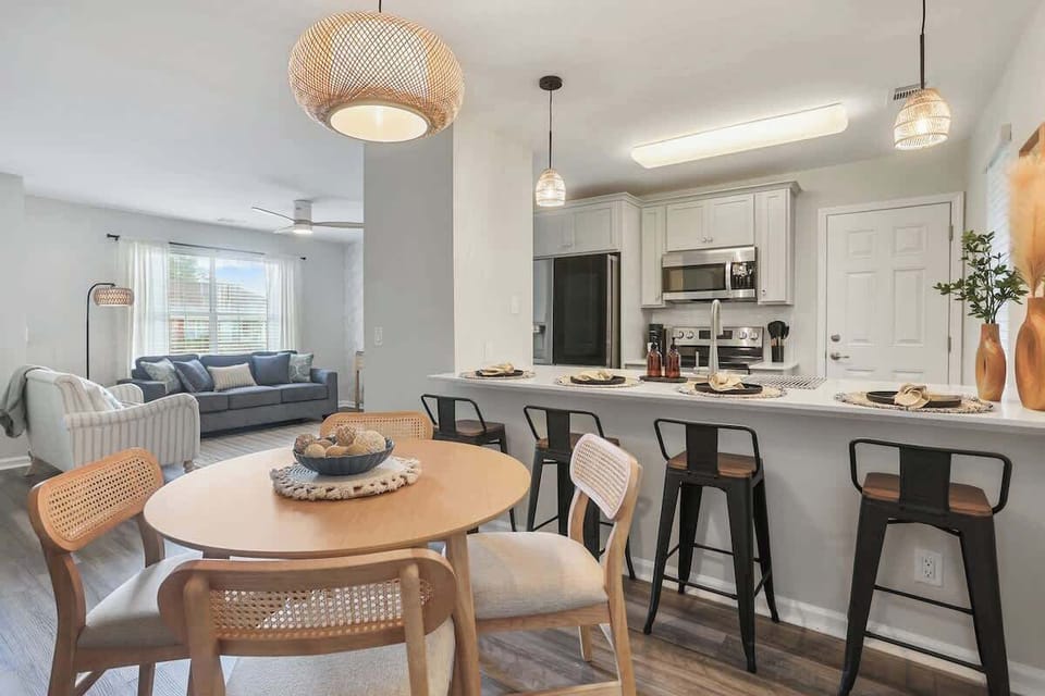 This thoughtful floor plan balances open space with cozy corners, making it ideal for families or groups.