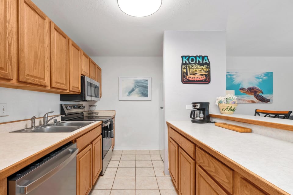 Kitchen fully stocked with all your cooking needs