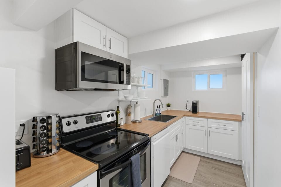 Kitchen with Large Steel Tub