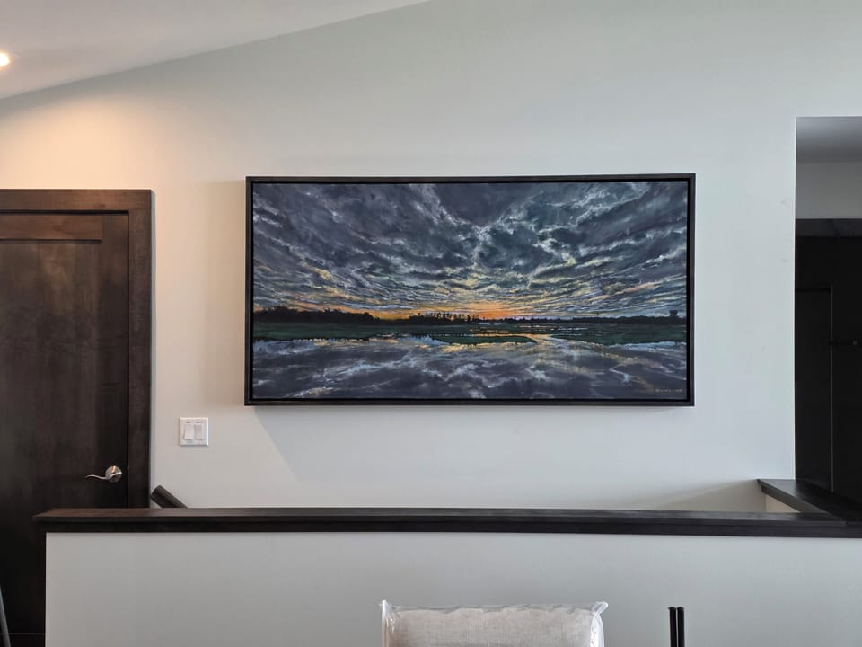 Sunset Lake - Artwork by Christien Grooms 