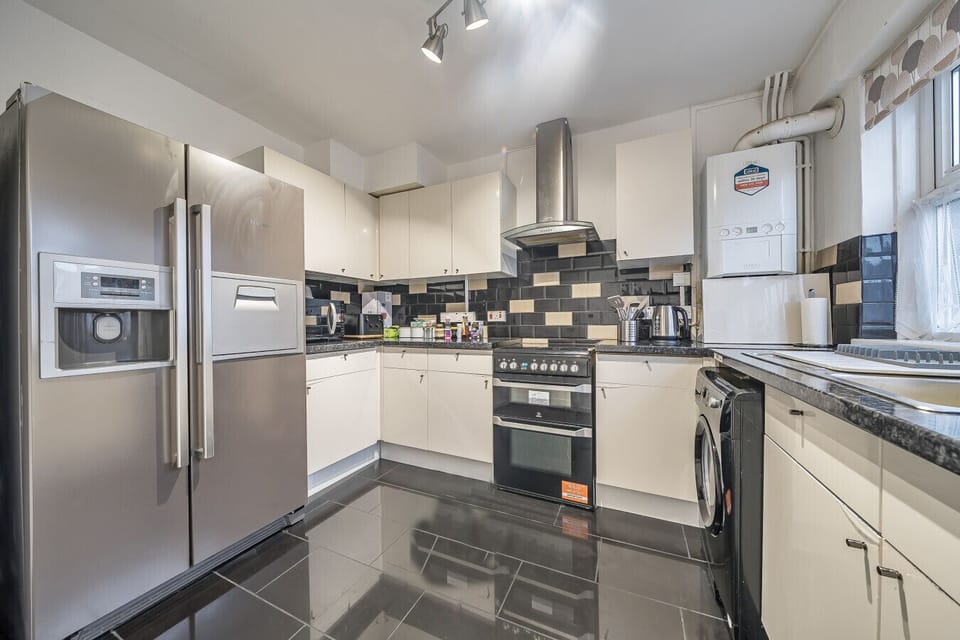 Fridge-freezer and cooking area