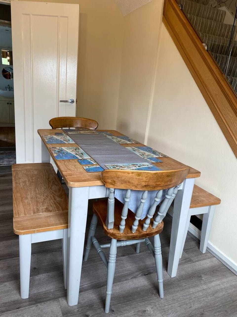 Dining table with seating for family meals
