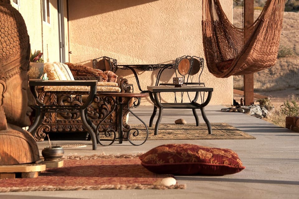 Comfy outdoor sitting perfect for watching sunsets.