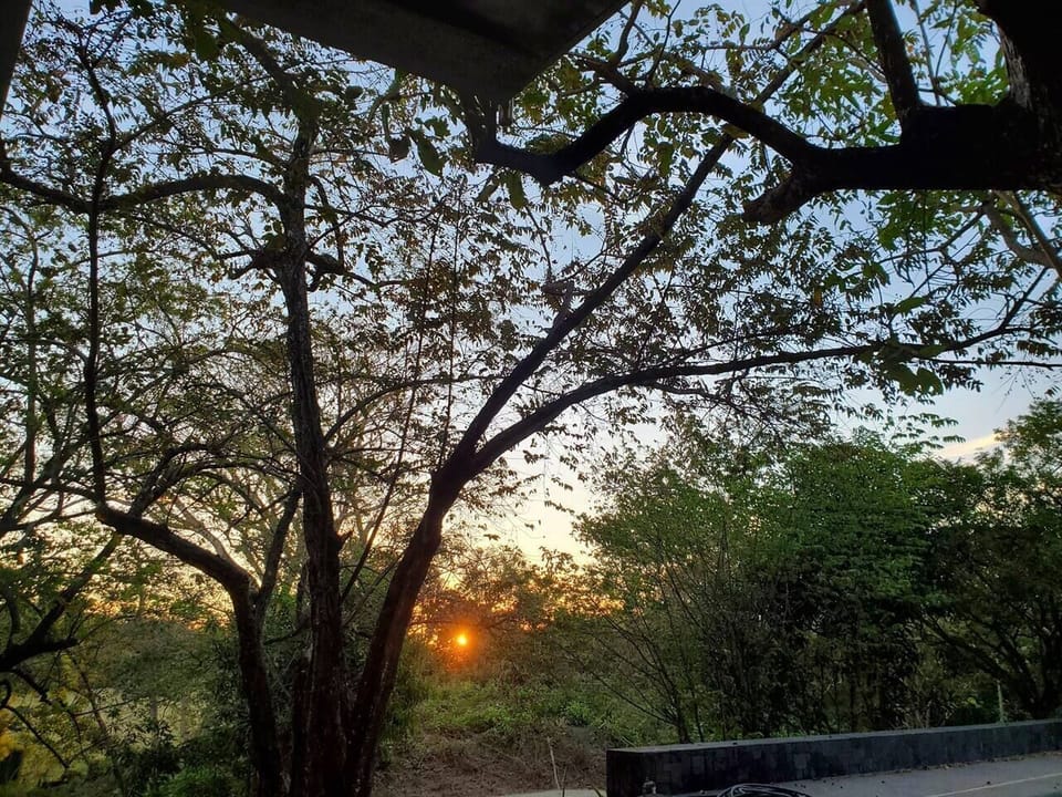 Sunrise from pool