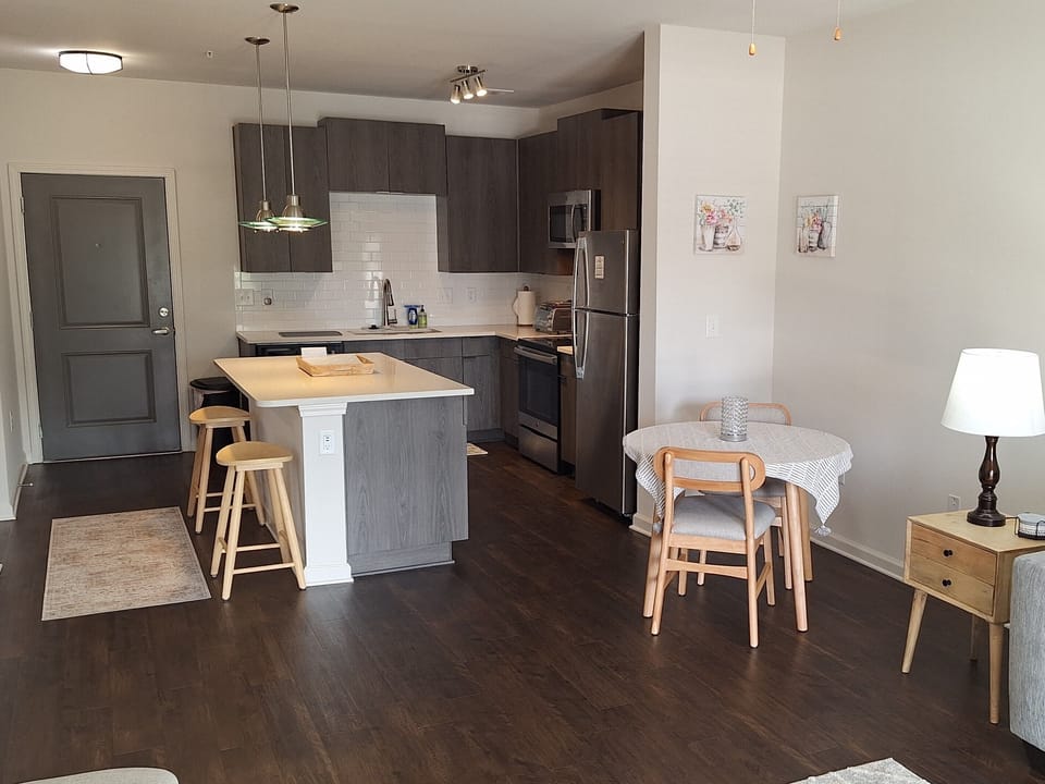 Dining area provides plenty of room to enjoy your culinary creations.