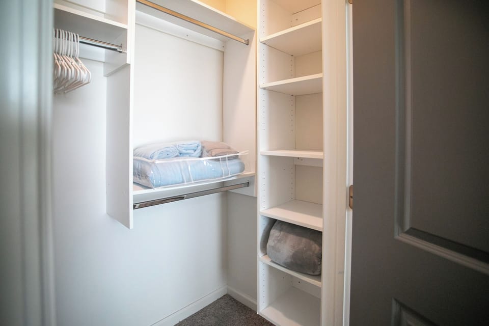 Plenty of closet space with extra linens available.  