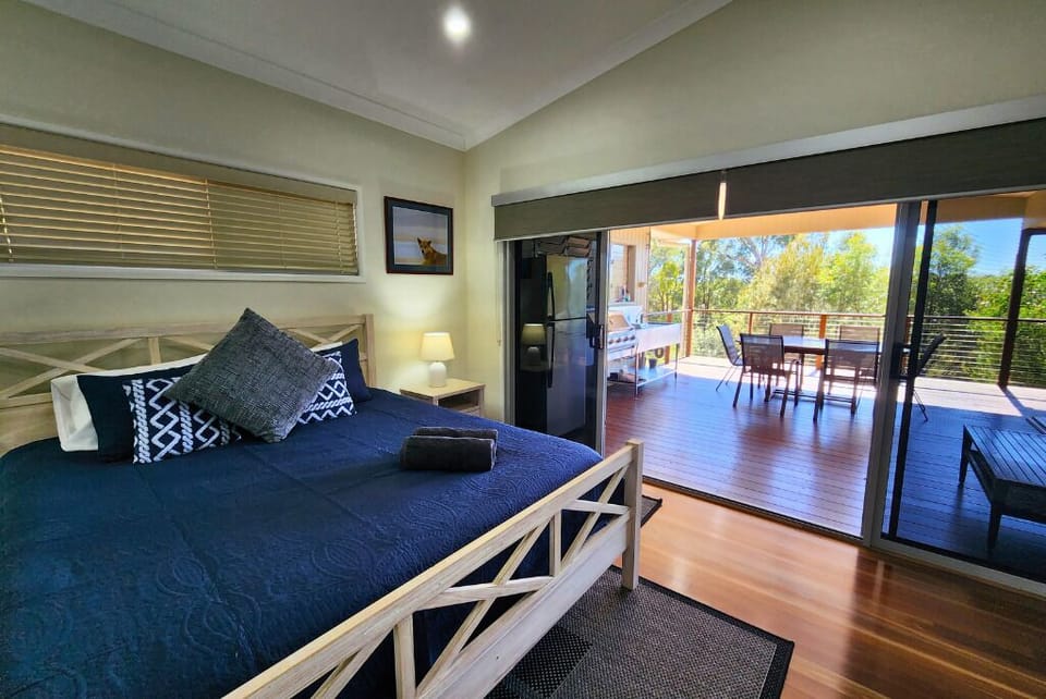 Master bedroom with access to the deck