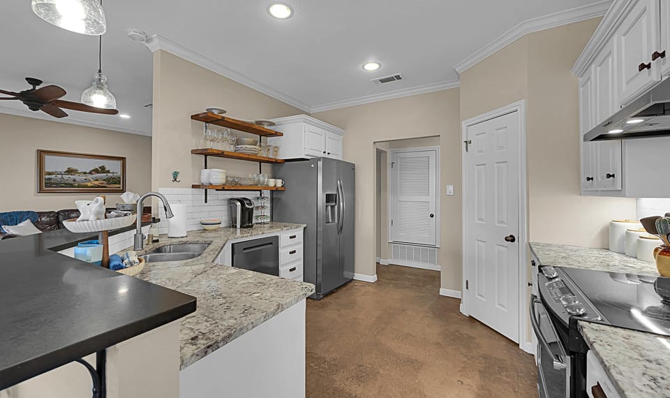 Stocked kitchen ready for you to whip up a quick snack or meal