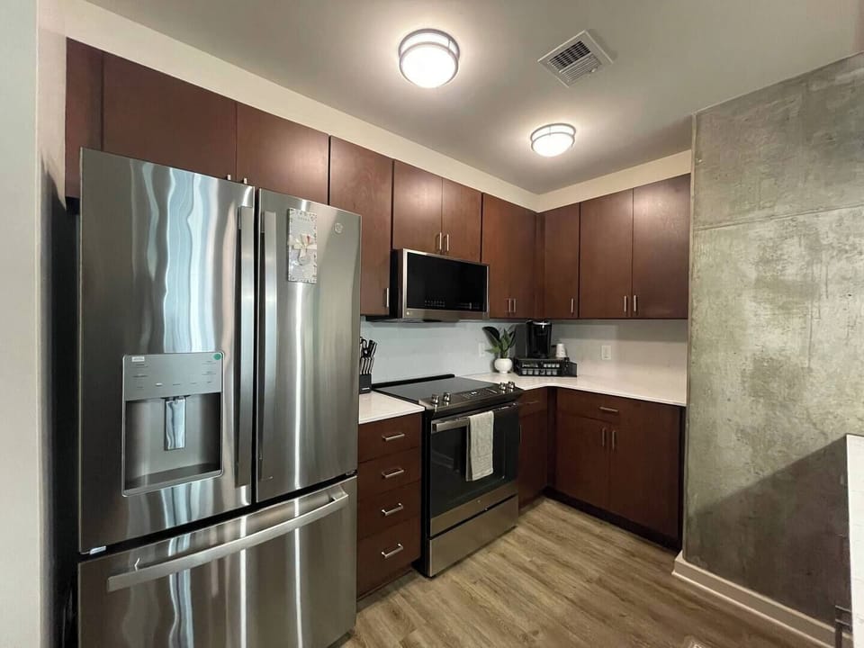 Modern kitchen with all the essentials for cooking at home