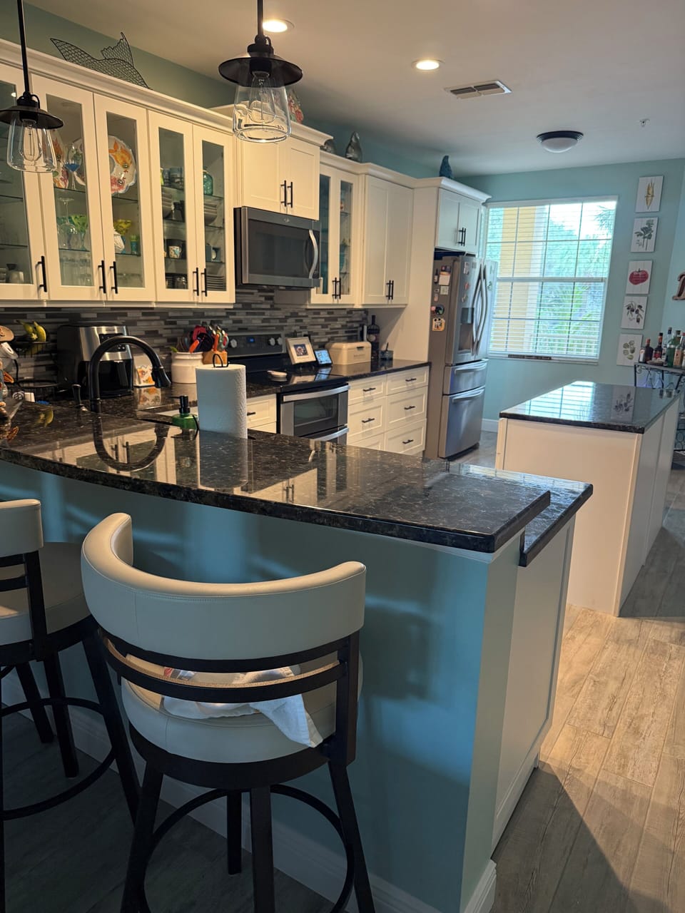 Kitchen is fully stocked with everything you need to entertain.