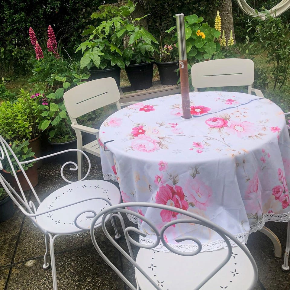 Springwood Cottage  garden furniture. Victorian style, vintage setting.