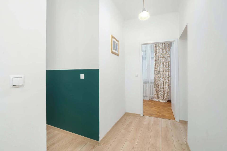 The bedroom offers a tranquil space with a comfortable double bed.