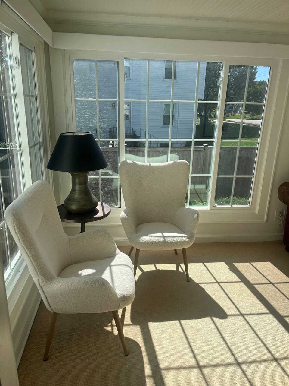 Television nook seating area