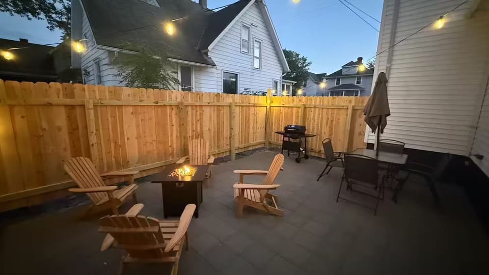 Brand new patio with grill & fireplace
