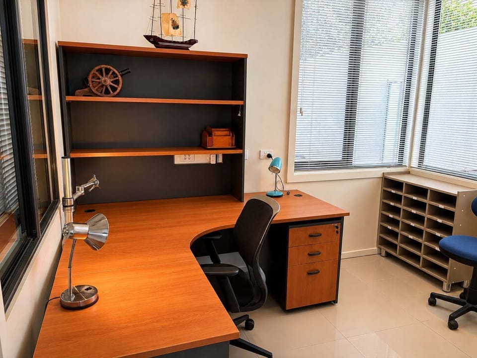 Stand alone office for those who bring with them.