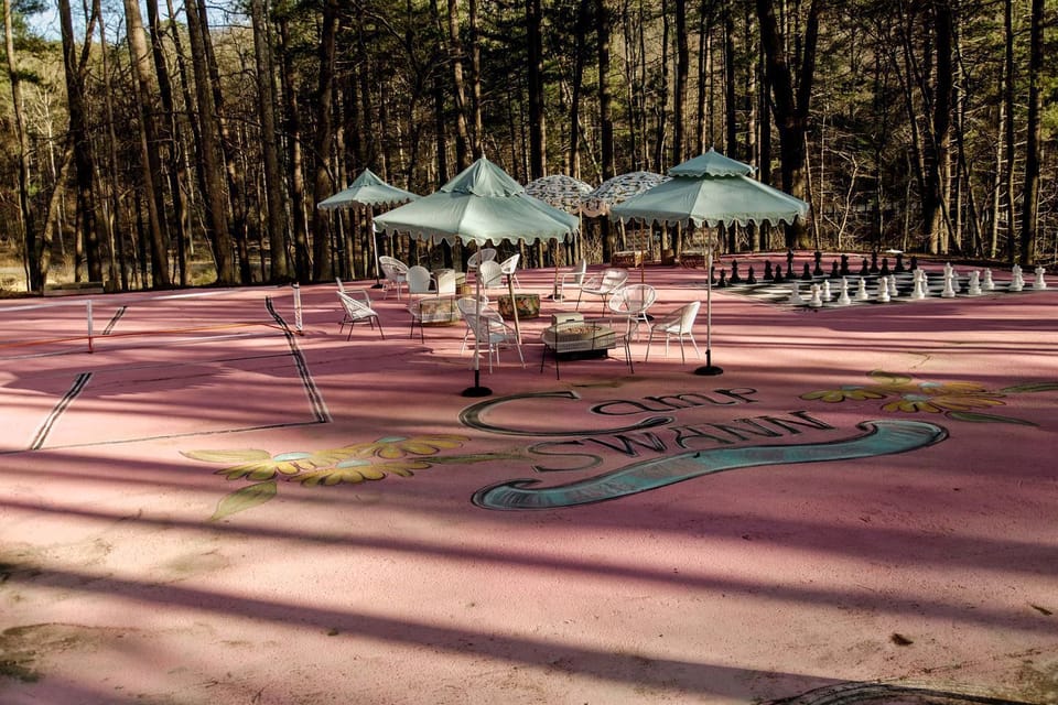 Outdoor banquet area