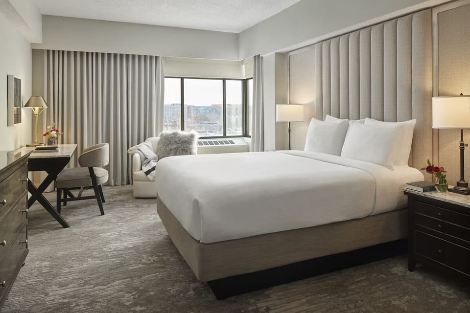 Sink into plush bedding and wake up to natural light.
