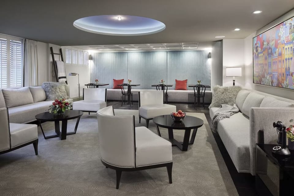 Gather and relax in a spacious lounge with plush seating.