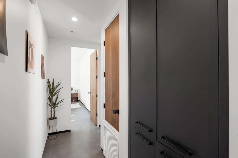 Hallway leading to guest bedrooms
