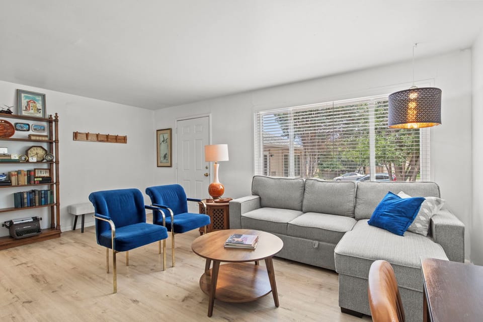 Living room with sofa and chairs