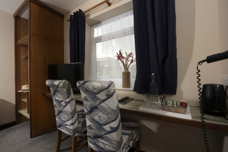 Work space with tea and coffee making facilities