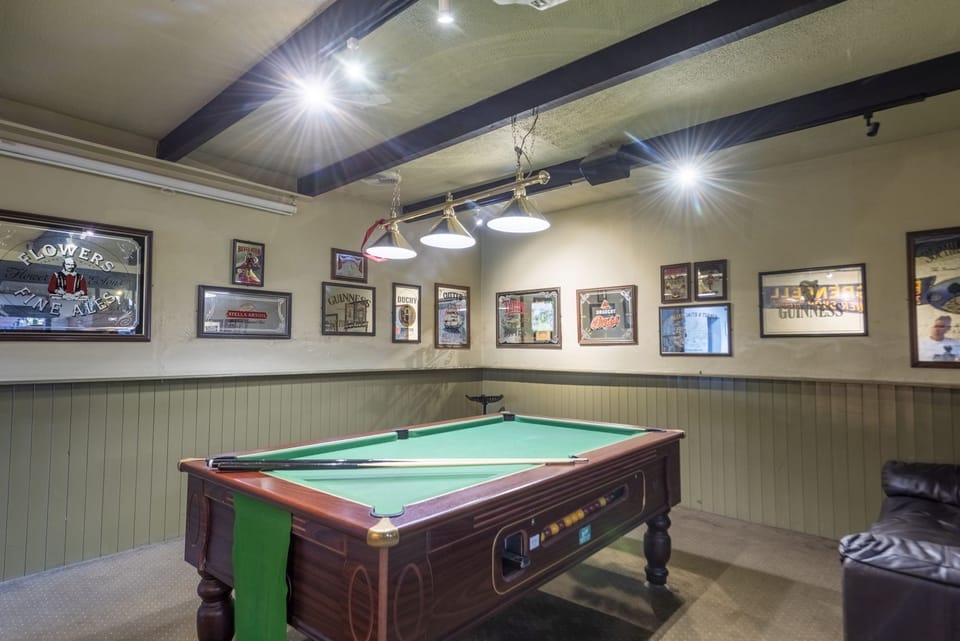 Pool table in bar area