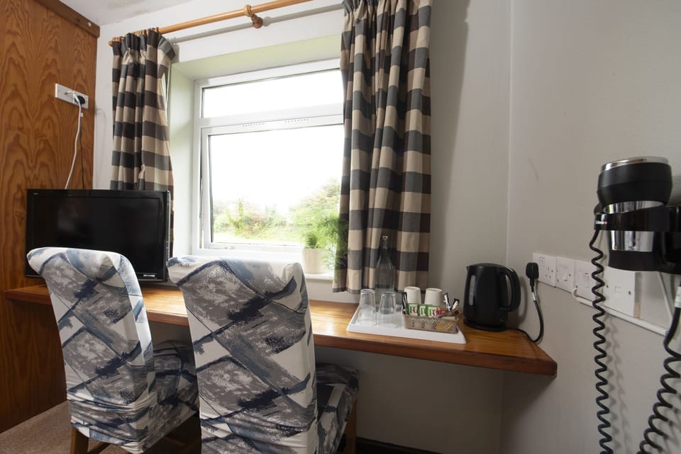 Work space and hairdryer