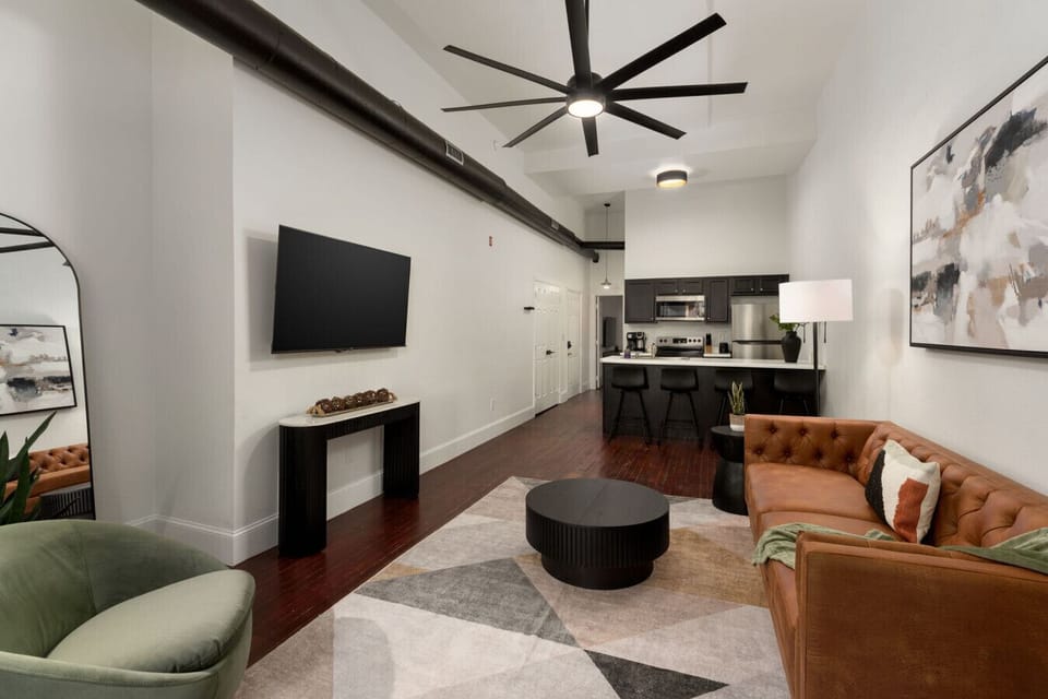 Living Room with 4K Smart TV