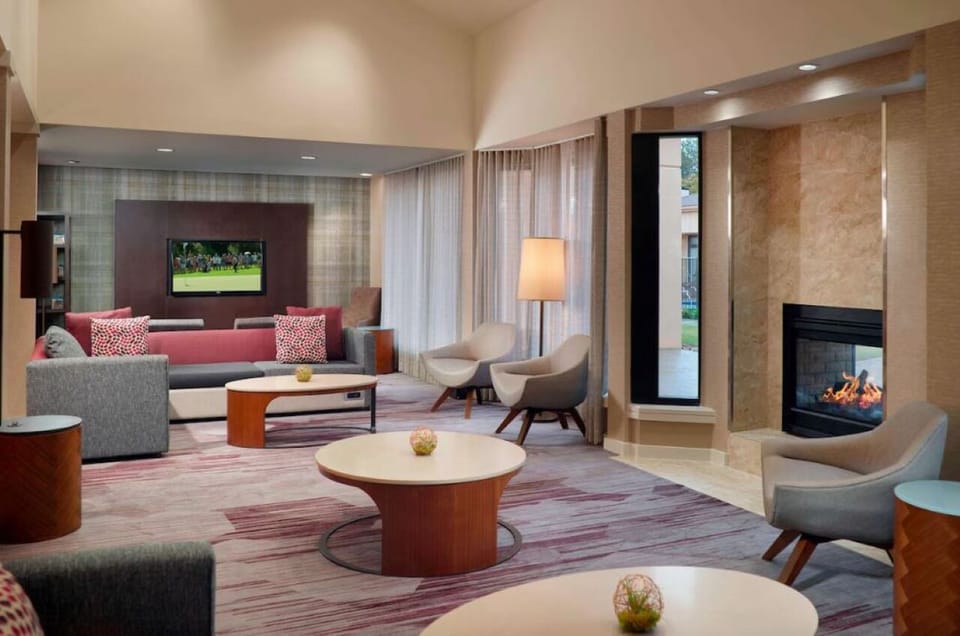 Relax fireside in a stylish lounge made for unwinding.