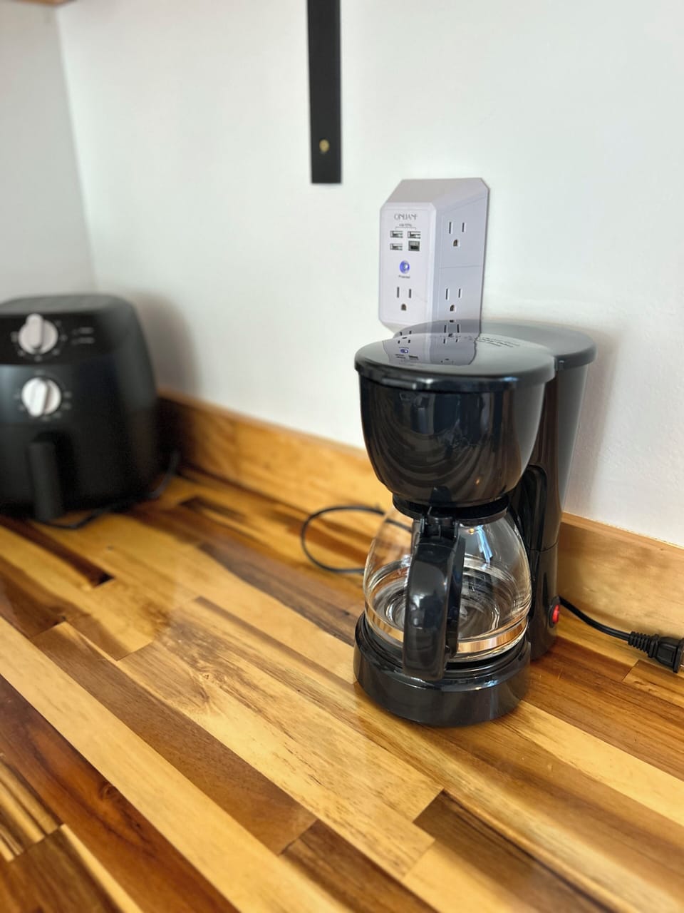 Coffee maker and pour over cup available. We carry both regular and Decaff