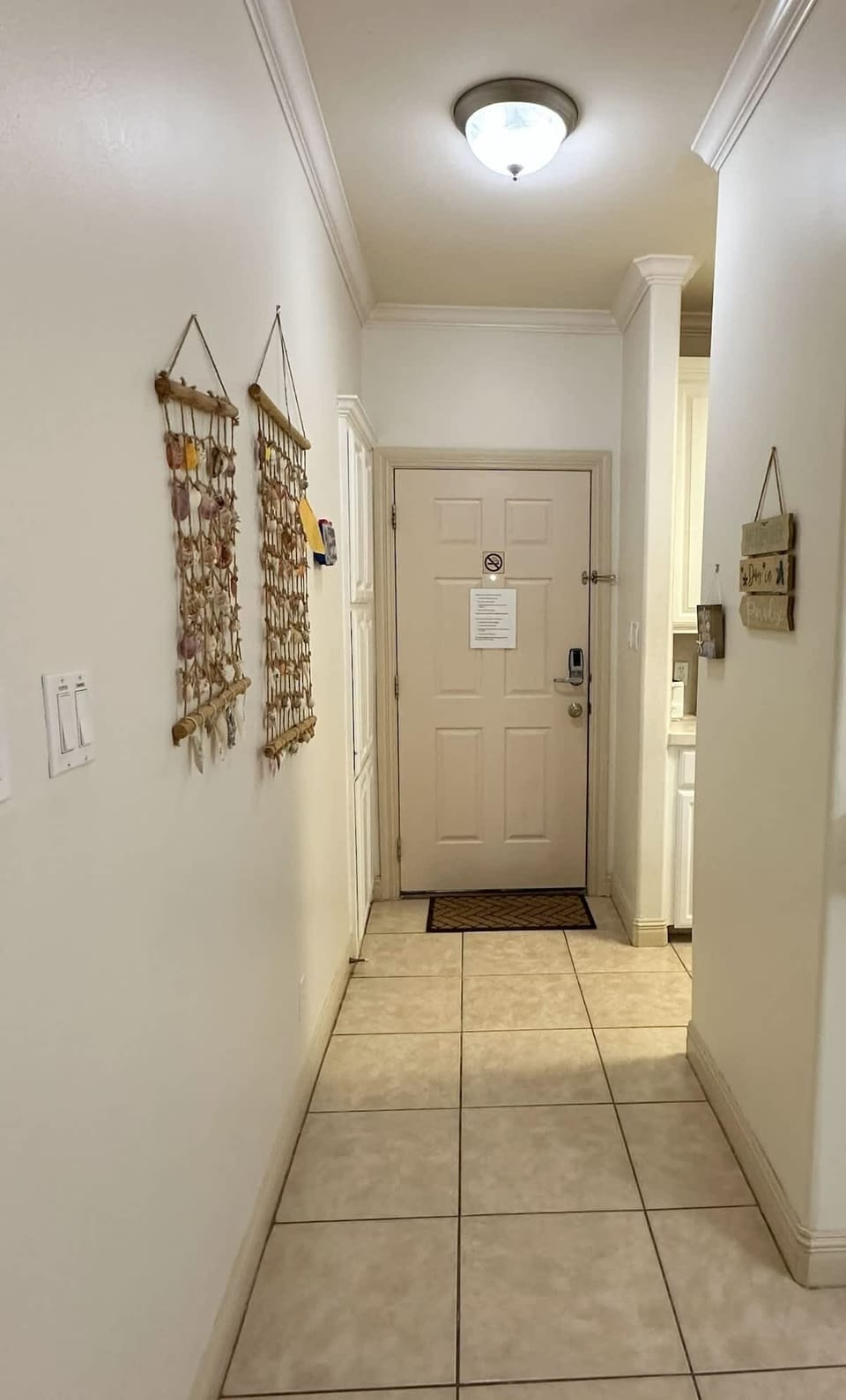 Hallway connecting the bedrooms and living areas with a clean flow throughout the home.