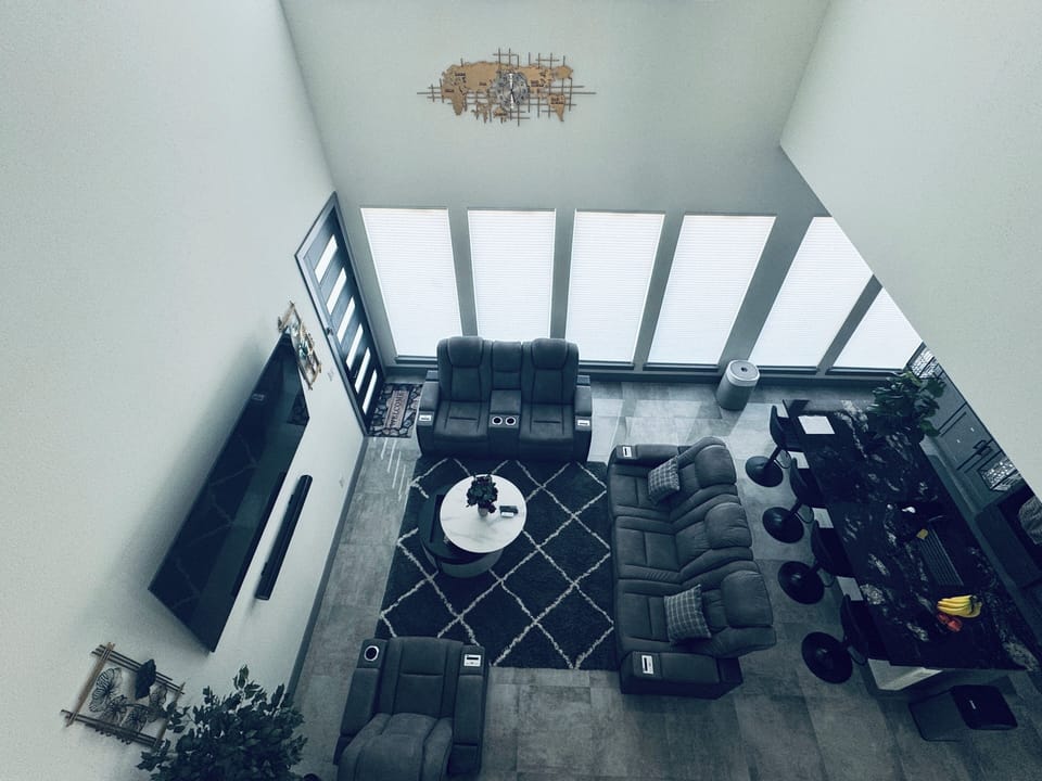 Living room photo from loft