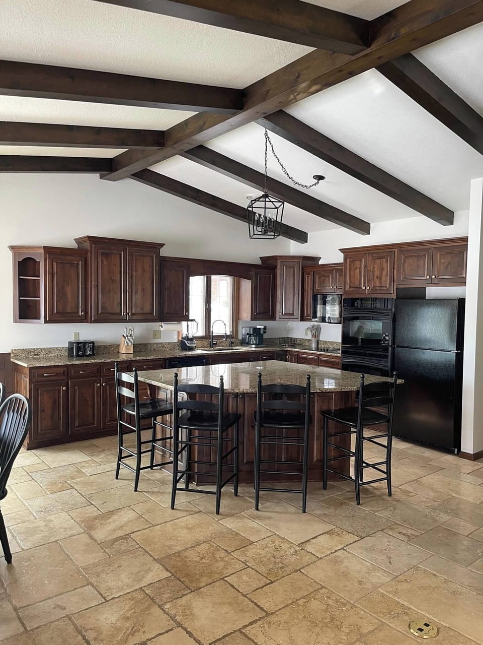 Large kitchen with double ovens