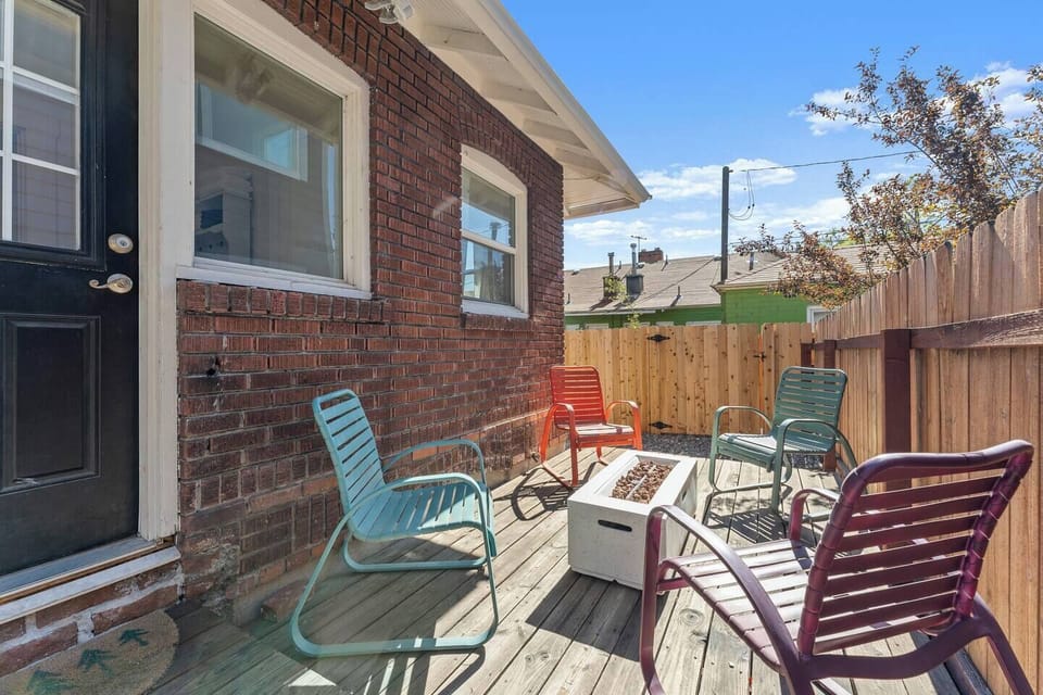 Cozy outdoor patio, perfect for relaxing or enjoying your morning coffee