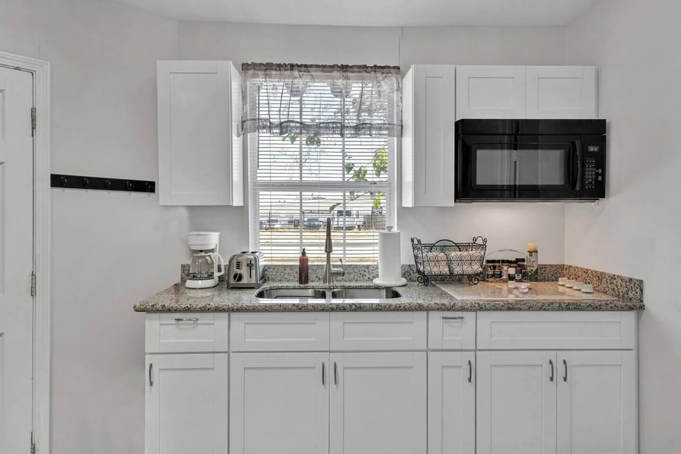 Fully equipped kitchen with modern appliances