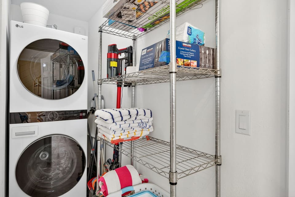 Washer and dryer just off the kitchen