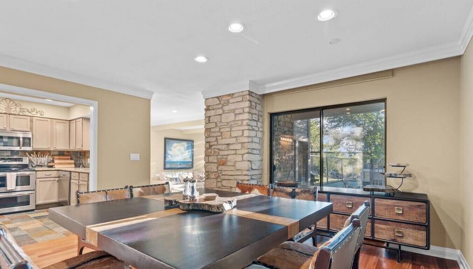 Gather round. This dining table seats eight and still leaves room for stories.