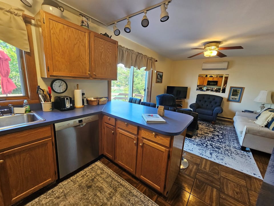 Kitchen looking towards sitting area